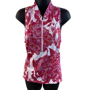 Terry Women's Pink White Cycling Jersey Top XL